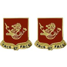 25th Field Artillery Regiment Unit Crest (Tace Et Face)